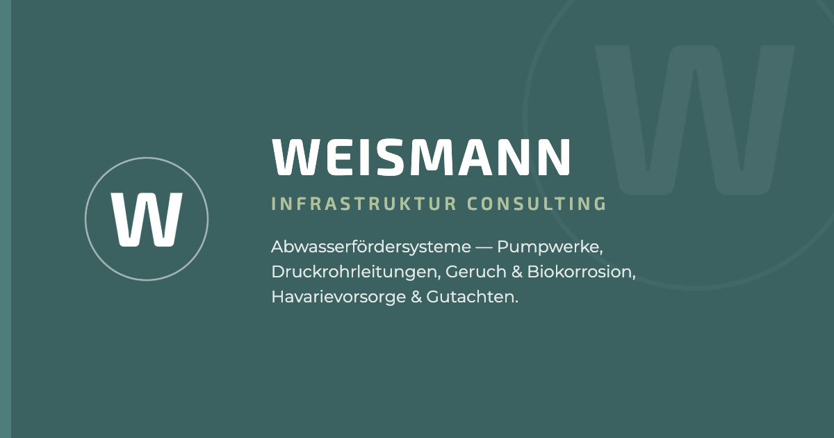 Vorschaubild weismann infrastruktur consulting - Dieter Weismann - Experte für Abwasserfördersysteme